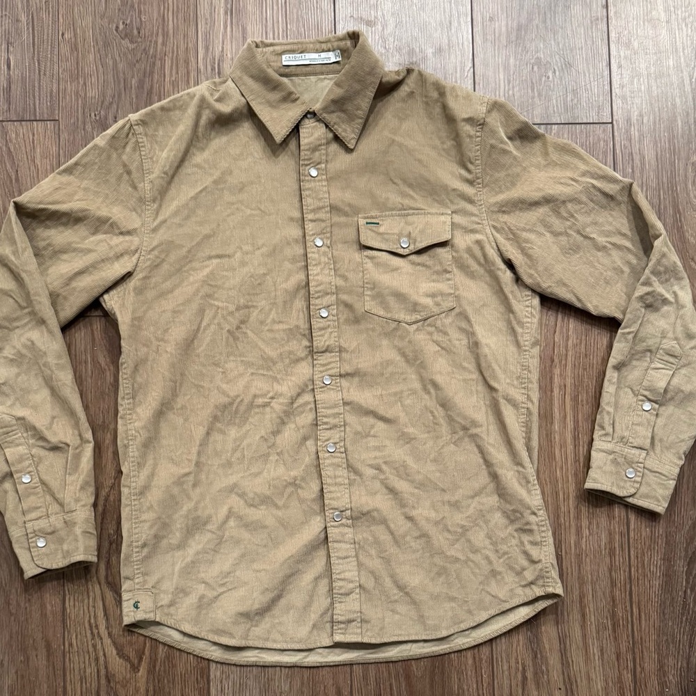 Criquet Tan Casual Button Down Shirt